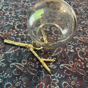 Solid Brass Glass Stand Candle Holder Twig Brass Vase‎ Holder